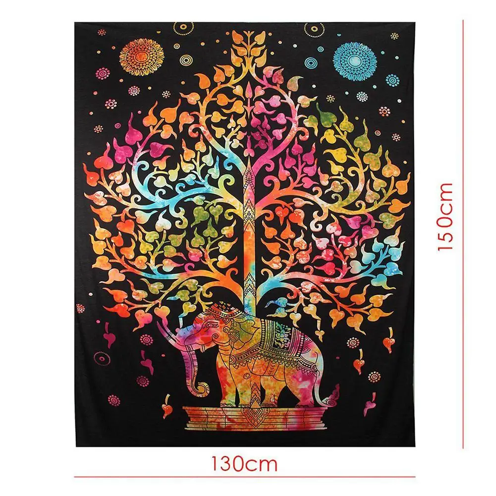 Настенный Гобелен мандалы с индийским декором хиппи богемное покрывало для