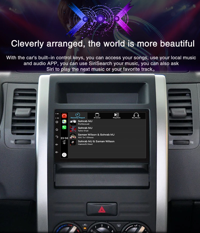 Новый автомобильный 7-дюймовый 2 Din Android Универсальный навигационный MP5-плеер Mirrorlink FM Bluetooth Carplay GPS Мультимедийное видео на.