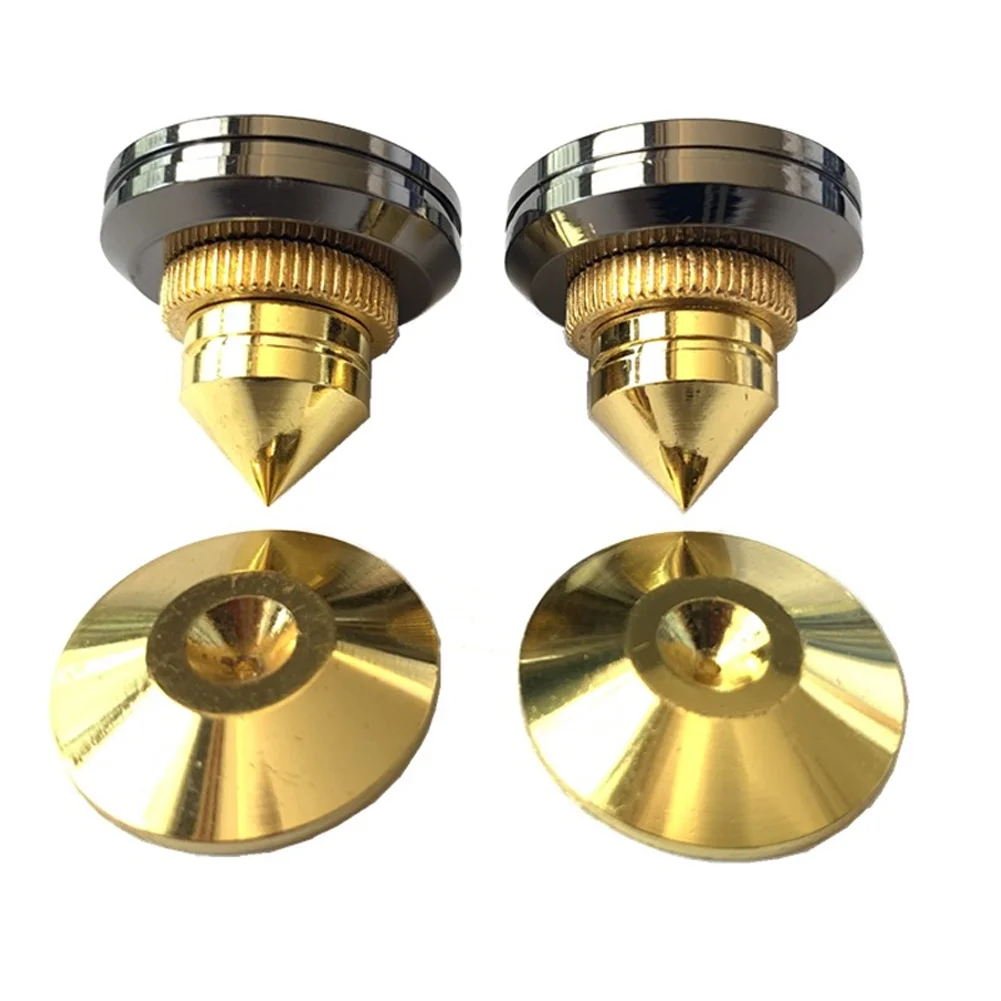 Новый золотой шип динамика с напольными дисками подставка конус изоляции шипы