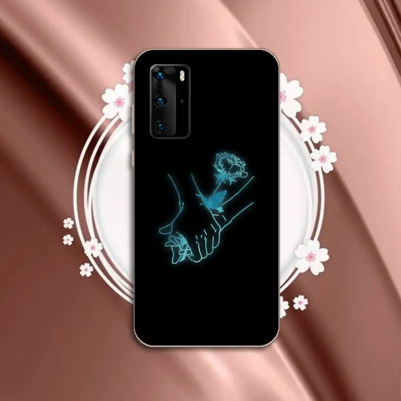 

Aesthetic Lines Love Heart pattern Phone Case Transparent for Huawei P honor 8 10i 20 30 40 smart 2019