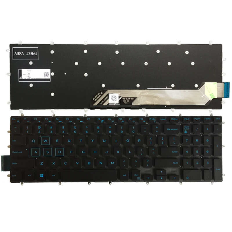 Новая клавиатура США для ноутбука Dell Inspiron G3 15 3579 3779 G5 5587 G7 7588 голубая Клавиатура