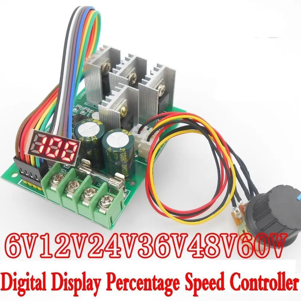 PWM контроллер скорости двигателя постоянного тока цифровой дисплей 0 100%