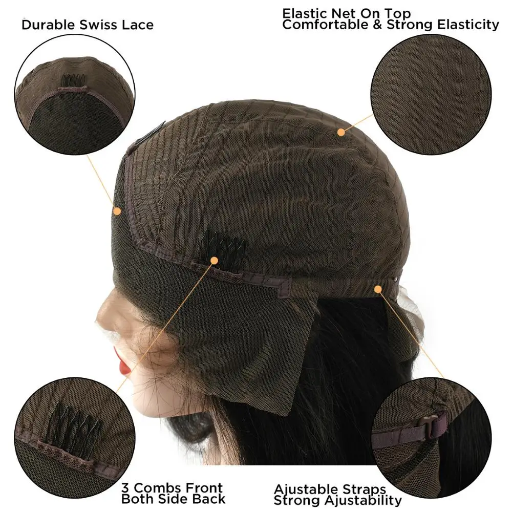 AW 14 ''-22'' объемная волна HD прозрачный кружевной фронтальный парик 150%