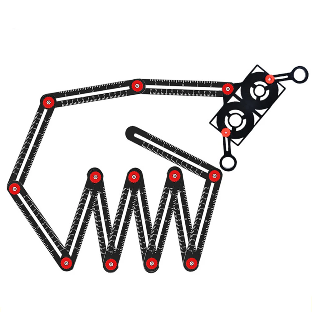 

Угловая линейка, складывающаяся в 6/12 раз, из алюминиевого сплава, многоугольный видоискатель, измерительный инструмент, локатор, направляю...