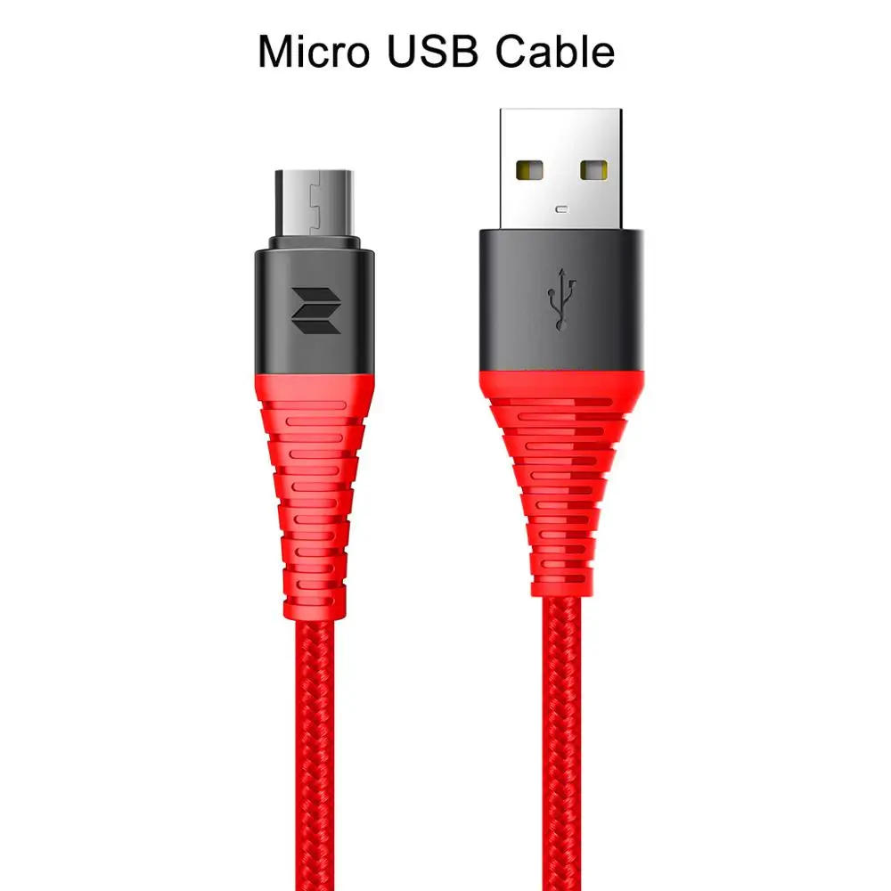 Red Micro ROCK 3 в 1 высокопрочный usb type C Micro USB и зарядный кабель для iPhone, телефонный кабель для iPhone зарядное устройство usb-c шнур провод - Цвет: Red Micro