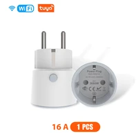 smart wifi power plug eu 16a 3680w with power monitor timing smart home wireless socket outlet works with alexa echo google home