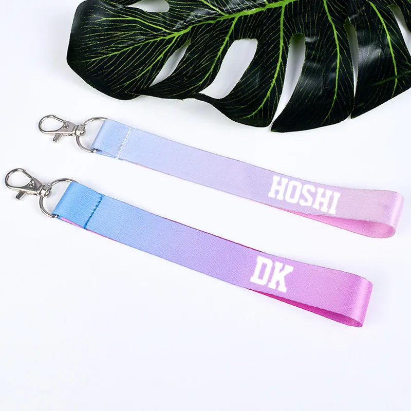 KPOP 17 брелок градиентный цвет держатель для мобильного телефона ремешок