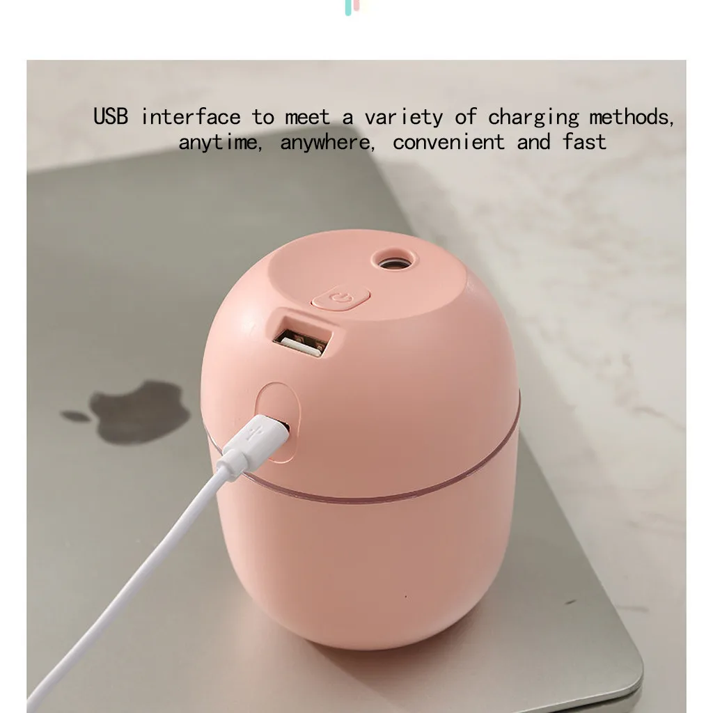 2021 Ultrasonic Mini Air Humidifier 200ML Aroma Essential Oil Diffuser for Home Car USB Fogger Mist Maker with LED Night Lamp | Дом и сад