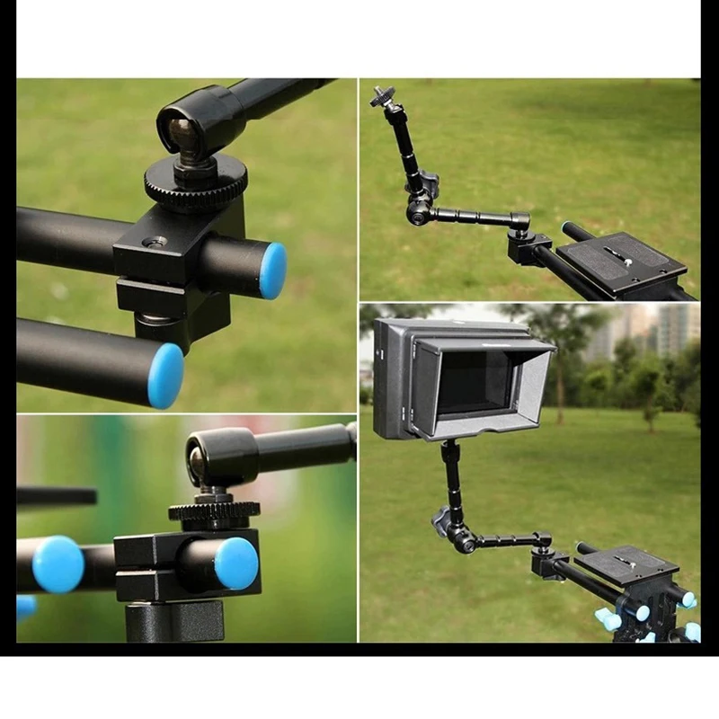 

CNC Aluminum Alloy Magic Arm Foldable Mount Holder Monopod Selfie Stick with 1/4inch Screw for Gopro Hero SJcam DJI OSMO Cameras