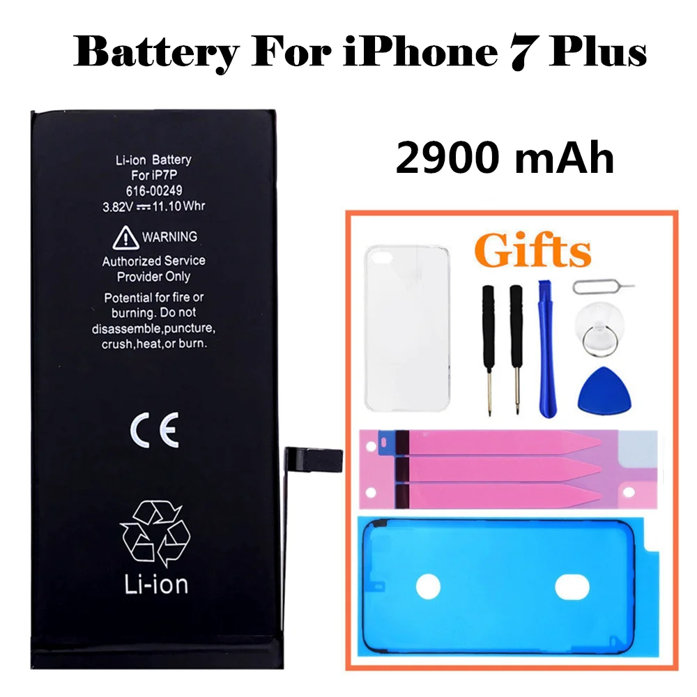 AYJ Новая батарея для iPhone 6 6s 7 8 Plus 6Plus 6s plus 7plus Замена полная емкость Ремонт Инструменты лента для аккумуляторов - Цвет: For 7 Plus