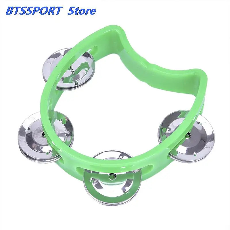 10cm Musical Instrument Hand Held Tambourine Metal Bell Jingles Plastic Rattle Ball Percussion for KTV Party Kid Game Toy | Спорт и
