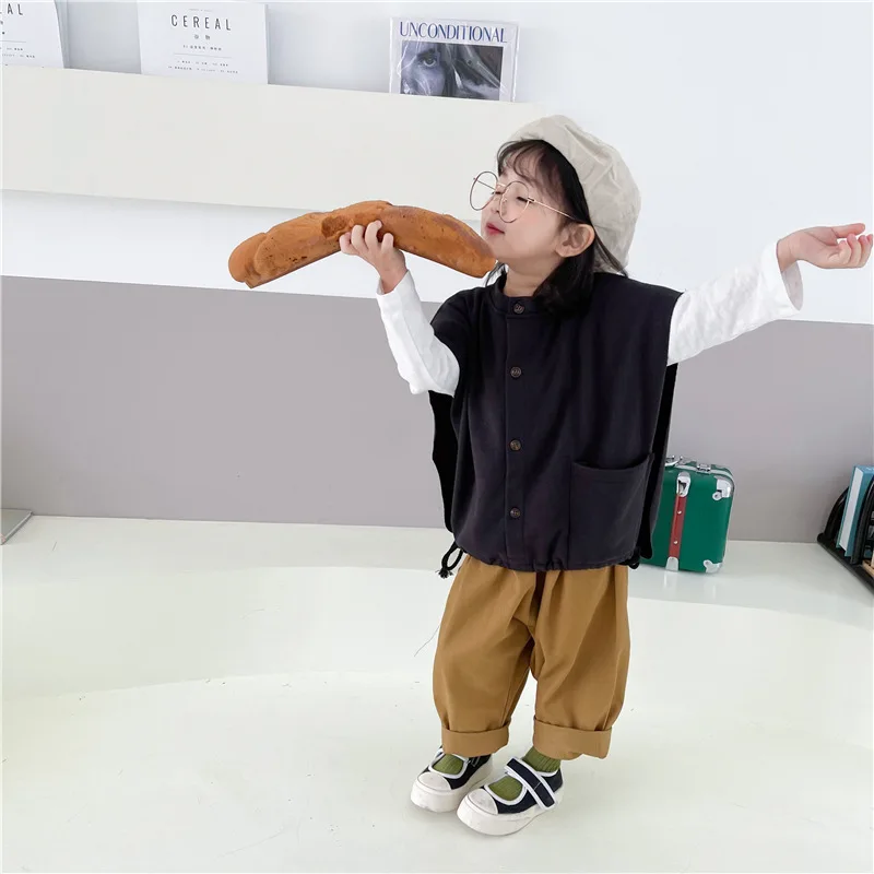 

Children's Clothes Set Baby Girls Tops+ Vest +Pants 3pcs/Set Kids Spring Summer Costume Teenage Girl Clothing High Quality