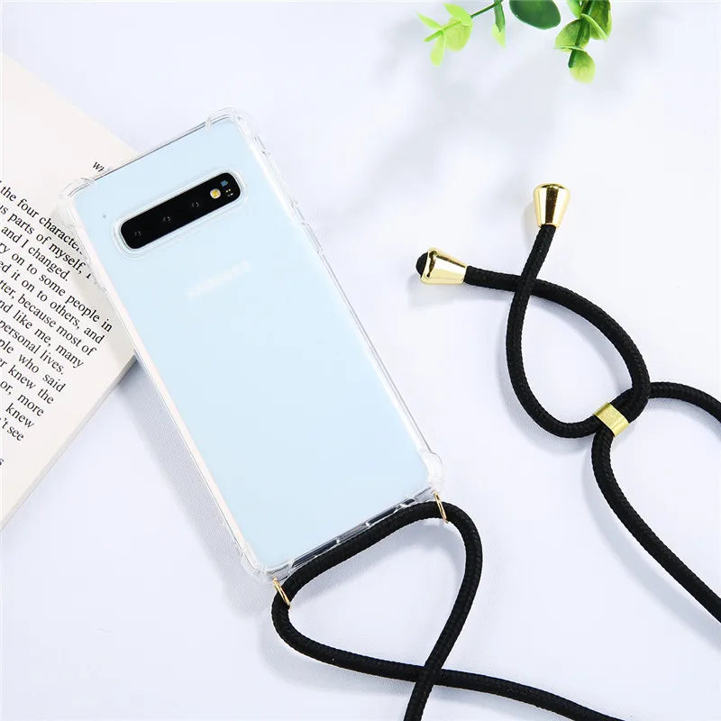 2020 шнур Ремешки телефонный чехол для Samsung S10E S10 Plus Note 8 9 мягкий 10 ударопрочный