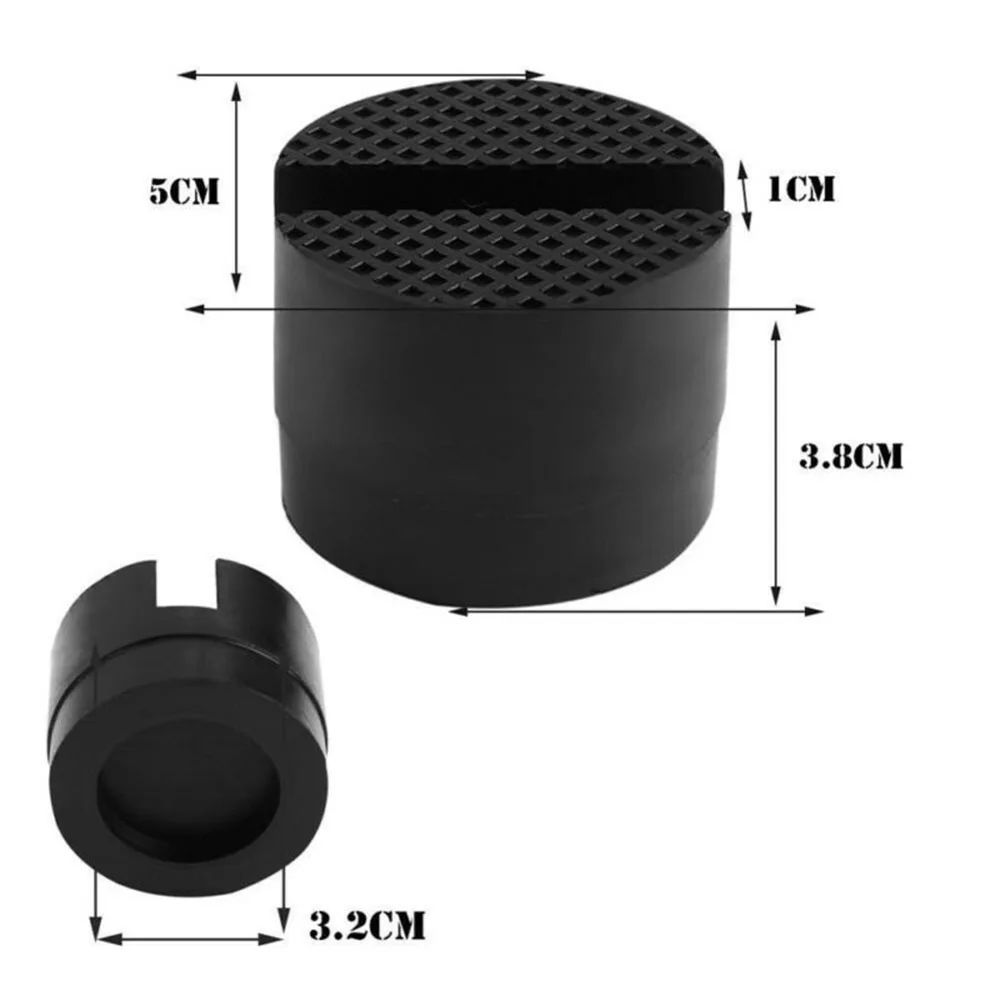 

1 Pcs Black Universal Slotted Frame Rail Floor Car Jack Disk Rubber Pad Adapter
