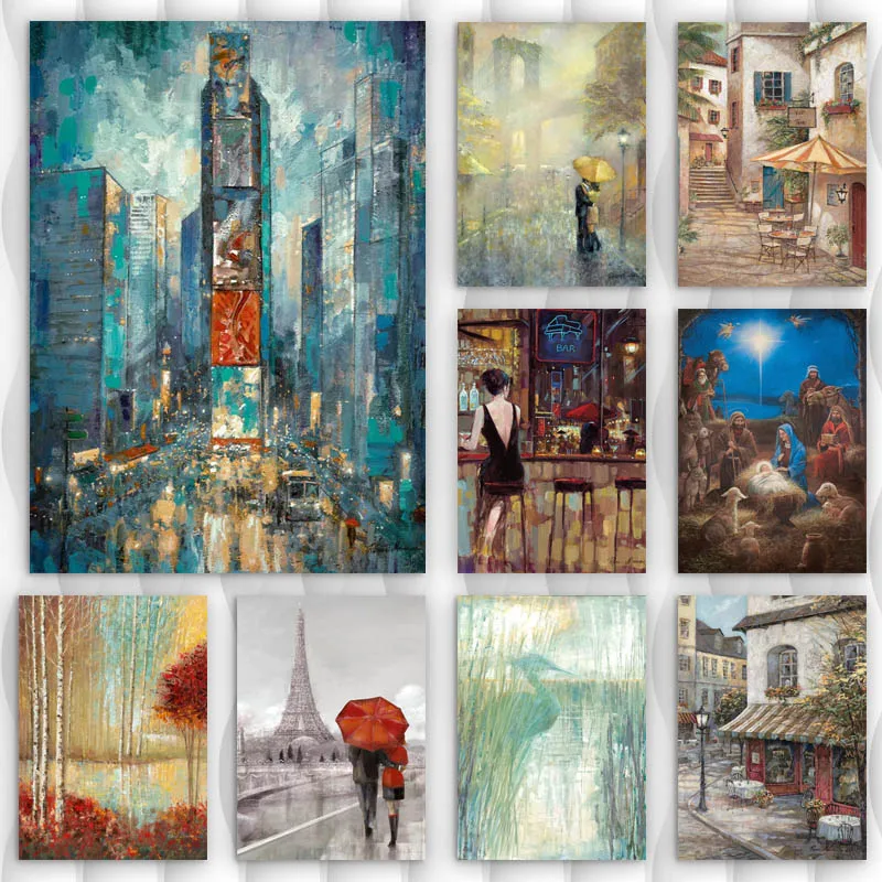 

Современная винтажная картина маслом, классическое пианино-бар, Ретро плакат, печать на холсте, домашняя комната, Художественная печать, настенный зал, украшение для спальни