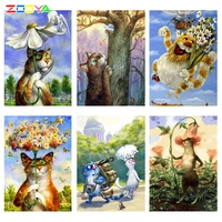 5d diy full drill diamond embroidery painting animal diamond painting cat 3d diamond mosaic cute animal decortions gifts 2jm037