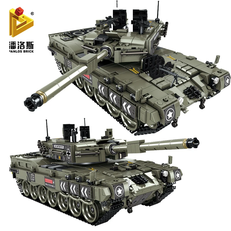 PANLOS 1753 шт. военный Китай 99 немецкий Леопард Израиль модель танка M60 строительные