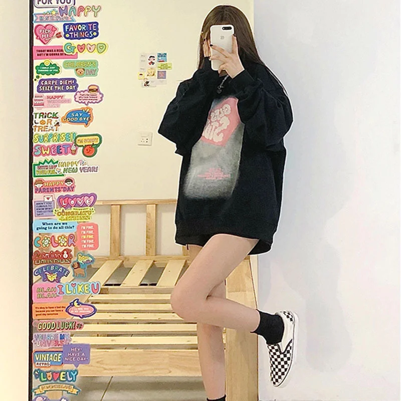 

Толстовки с капюшоном и принтом в виде сердца, тонкие осенние Парные толстовки с длинным рукавом