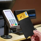 Тонкий алюминиевый кошелек для кредитных карт с защитой от сканирования, металлическая визитная RFID-защита с держатель для карт зажимом для денег и банковских карт