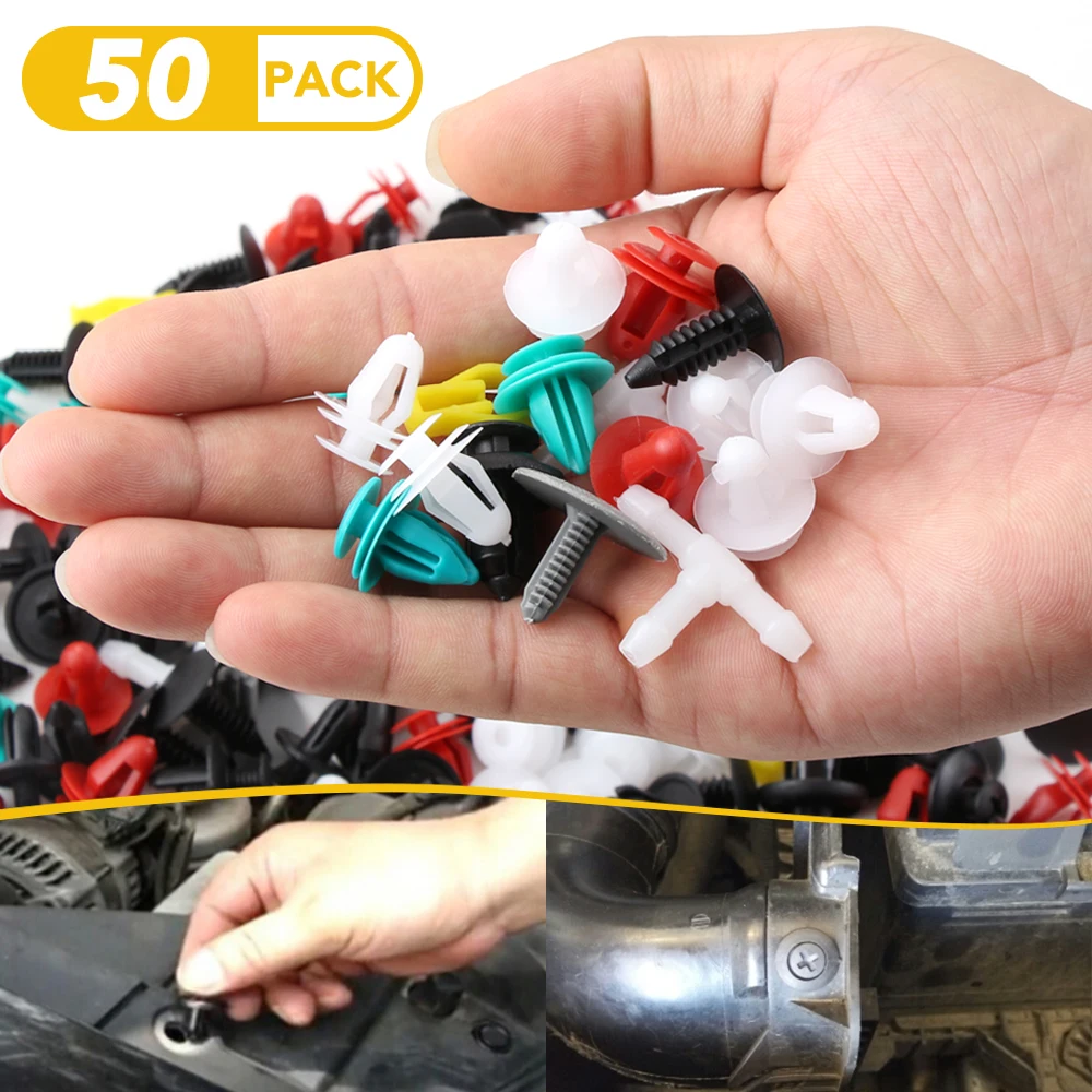 50Pcs Universal Mixed Clips for Renault Megane 2 3 Duster Logan Clio 4 Laguna Sandero Scenic Captur Fluence Kangoo | Автомобили и