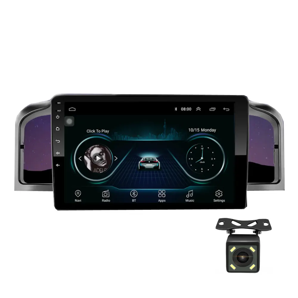 4led Автомобильный навигатор, 9 дюймов, Android 8,1, четырехъядерный процессор, поддержка зеркала, DAB 2DIN, автомобильный Радио, мультимедийный видео плеер для Lifan 620/Solano - Цвет: 4led