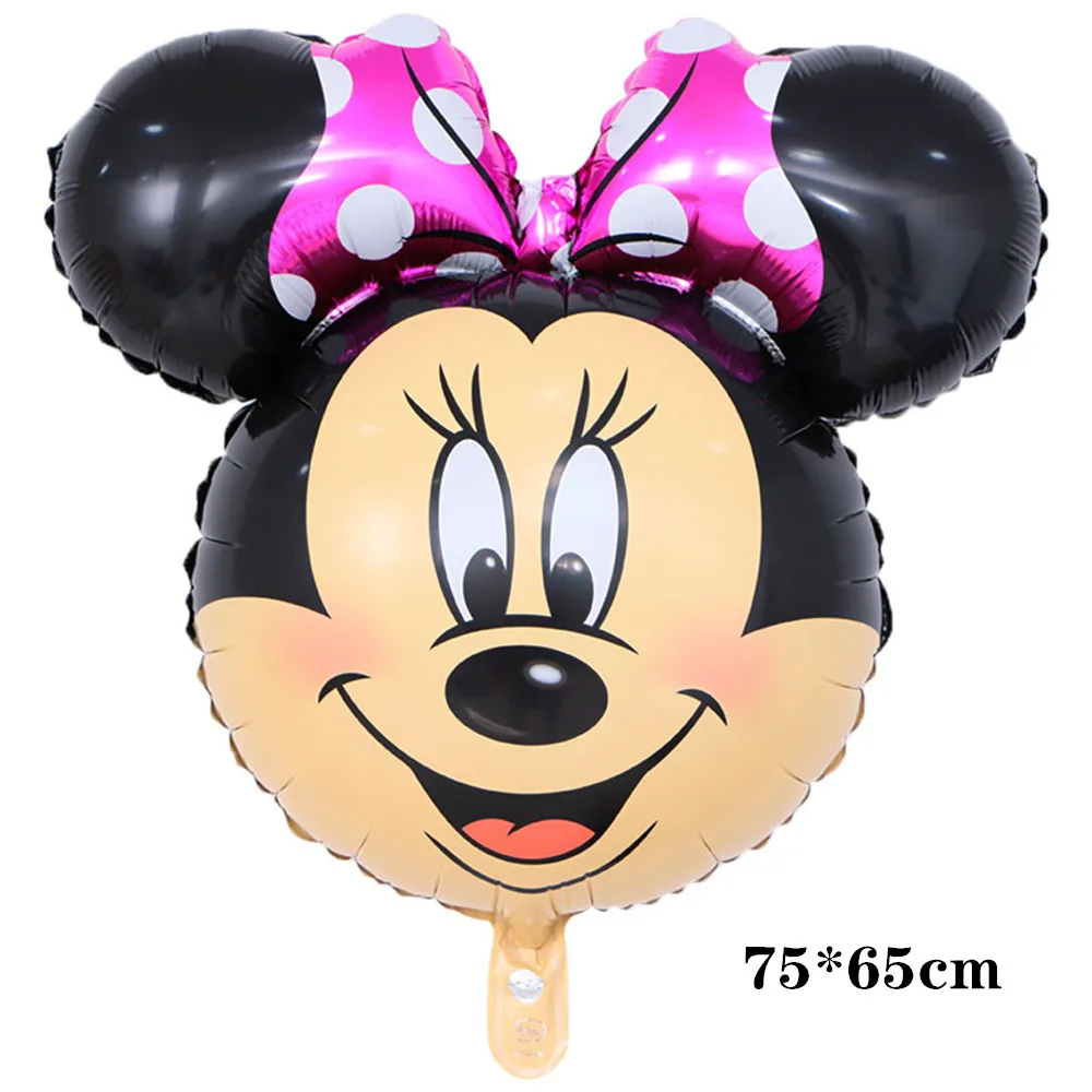 rose red Minnie Head 1 шт. 116*64 см большая подставка Микки и Минни Маус Фольга воздушные шары, Классические игрушки надувной воздушный шар с гелием на день рождения воздушные шары вечерние поставки - Цвет: rose red Minnie Head