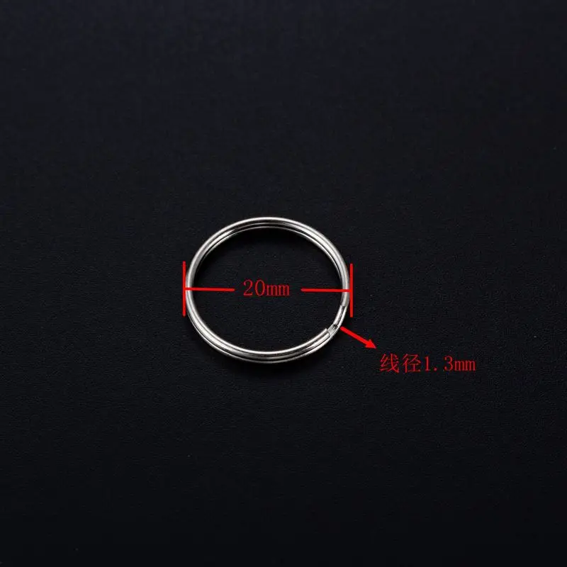 25/50 шт полированные серебряные пустые Брелки Сплит Кольца Брелоки Подвеска