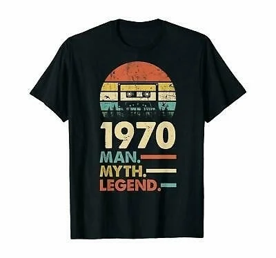

2021 Summer Men's T-shirt 1970 MAN MYTH LEGEND Letter Print Pattern Loose Cotton O-neck High-quality Short-sleeved Men's T-shirt