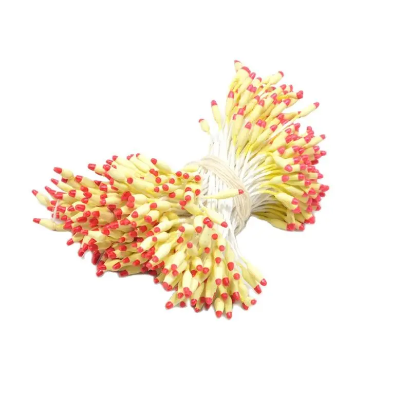 2 мм 300 шт./лот двойные цветные тычинки DIY искусственные мини жемчужины цветочные