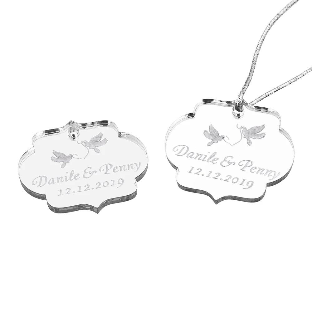 Гравированное зеркало из розового золота 30 шт. индивидуальное гравированное с