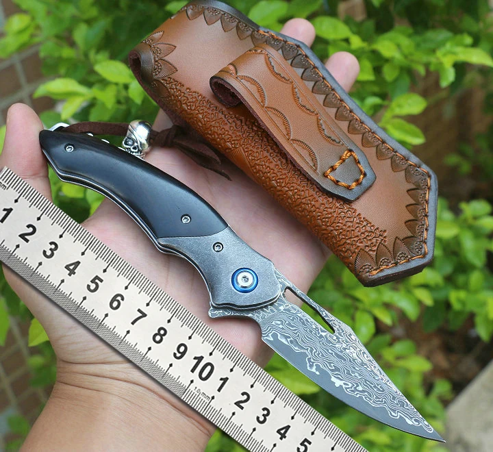 

Folding Knife Damascus Steel Outdoor Camping Hunting Special Forces Rescue Tactics Self-Defense Survival Tool Edc High Hardness