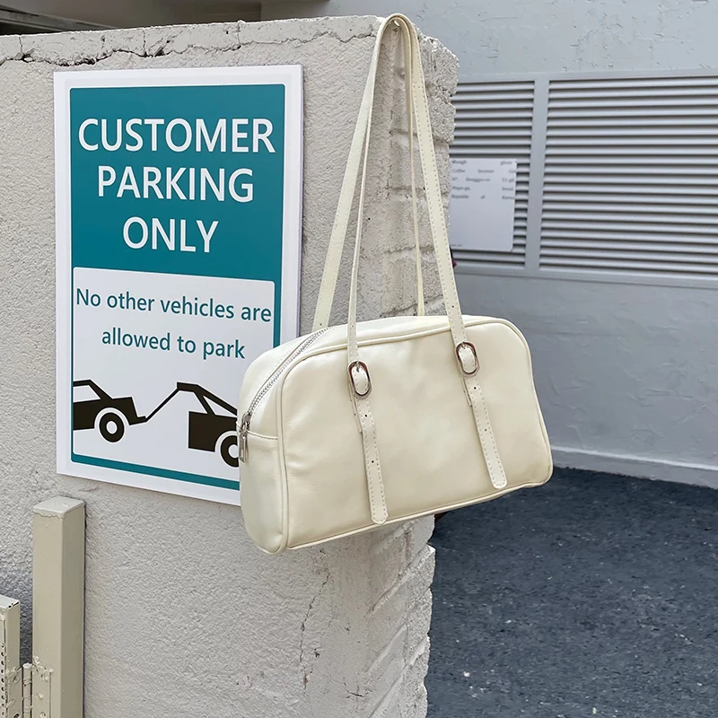 

Large Capacity Female Casual Tote Fashion Simple Women Small Square Shoulder Underarm Bag Soft PU Leather Ladies Travel Handbags