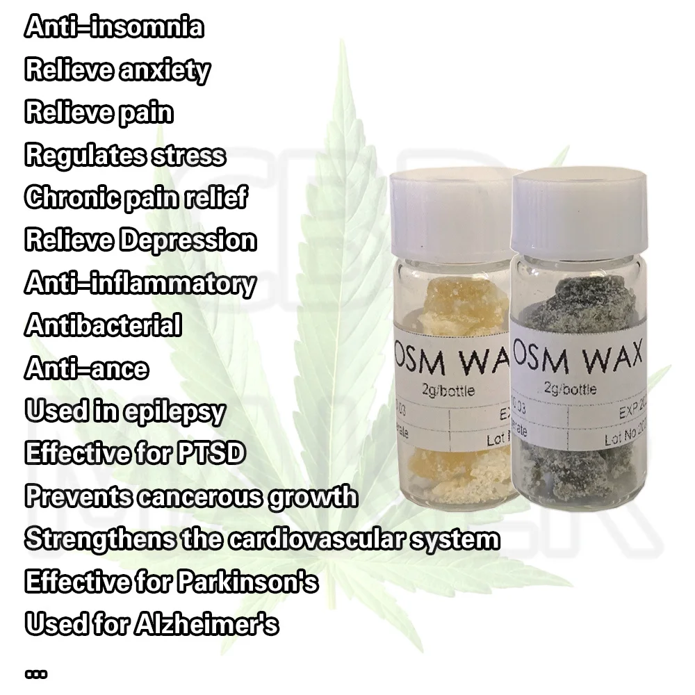 

2Grams Trial Pack Natural Distillation Full Spectrum Fresh Hemp flower WAX effective for anti-anxiety Relax mind and Pain relief