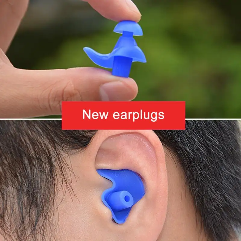 

2021 1Pair Waterproof Swimming Silicone Earplugs Diving Soft Anti-Noise Snoring Sleeping Ear Plug Water Sport Equipment Dropship