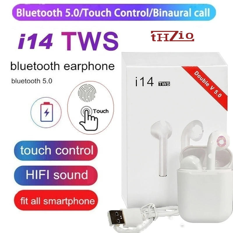 I14 TWS Bluetooth 5 0 водонепроницаемые беспроводные наушники умные сенсорное управление