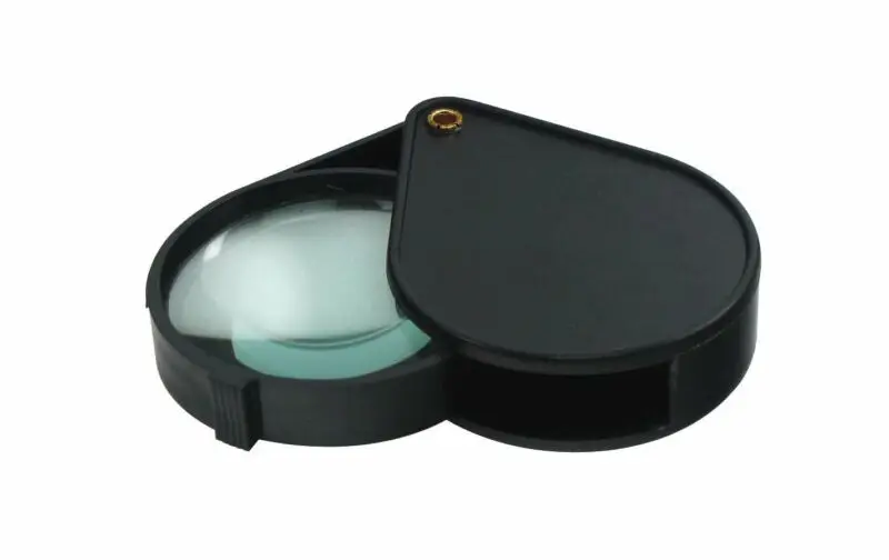

10X 2.5" Folding Pocket Magnifier Jewelry Loupe Optical Magnifying Glass Lens