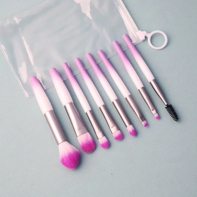 Набор кистей для макияжа 8 шт. кисточки градиентных цветов лица глаз губ теней