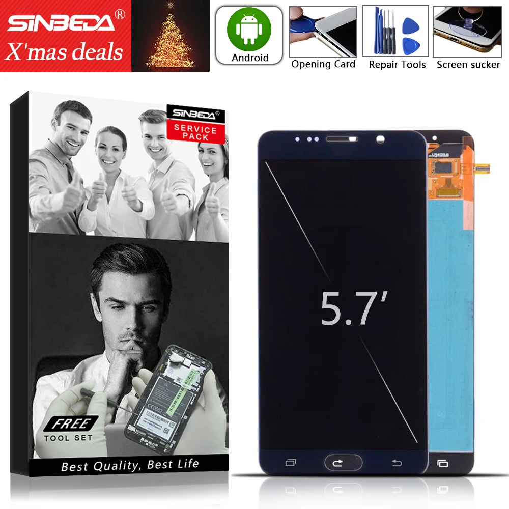 ЖК-дисплей AMOLED 5 7 дюйма для samsung Galaxy Note N920A N9200 N920C дигитайзер сенсорного экрана с