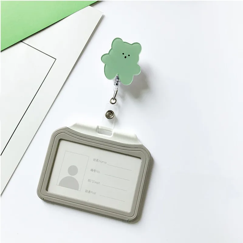

Cartoon Flower Beer Retractable Badge Reel for Card Holder Company Staff Factory Workers Employees Badge Holder Accessories