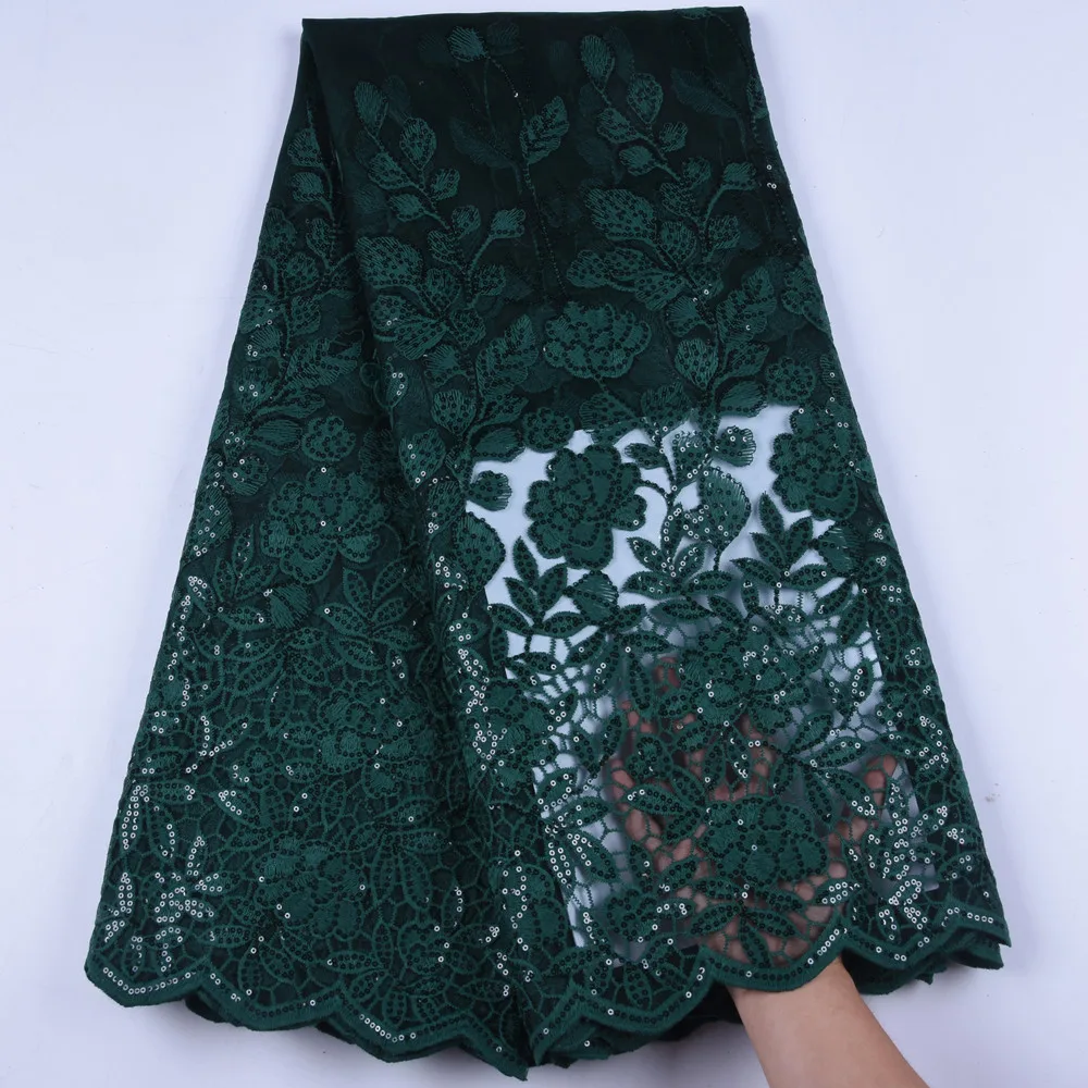 

African voile Lace Fabric france With Sequins Embroidery Tulle Lace Fabric nigeria High quality Organza Lace for wedding party