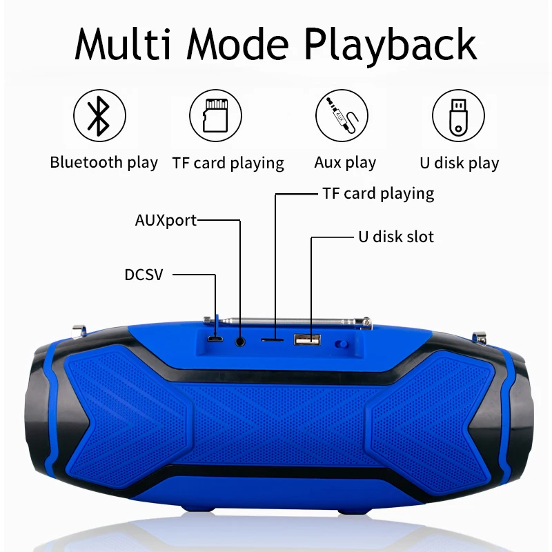 20w bluetooth speaker portable fm radio wireless music column high power outdoor caixa de som waterproof soundbar boombox sonos free global shipping
