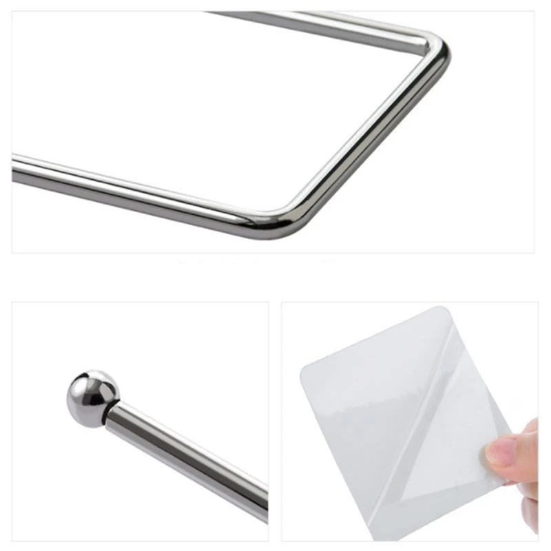 Самоклеющийся нержавеющий стеллаж со стальными полками тряпичный кронштейн для