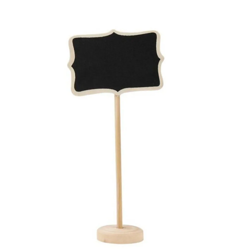 10Pcs Blackboard Wooden Chalkboard Mini Wood Message Notice Board Table Wedding Party Decor Write Information | Канцтовары для