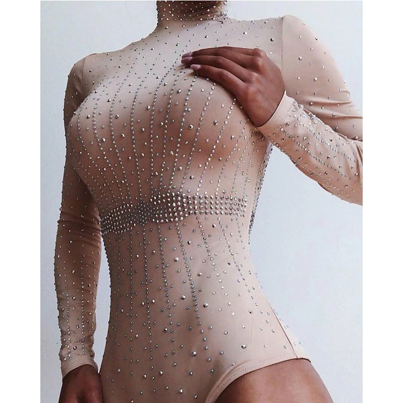 

Женское боди с длинным рукавом, однотонный персиковый Повседневный Облегающий комбинезон в стиле Харадзюку, модель Sj8876V на весну и осень, 2022