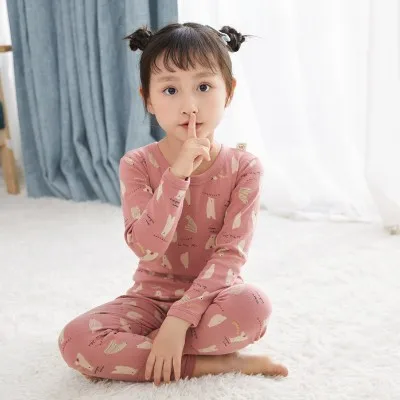 

Baby Girl Pajamas Sets 2020 Spring New Kids Girls Casual Loose Soft Nightwear Girls Pajamas Toddler Long Sleeve Sleepwear Sets
