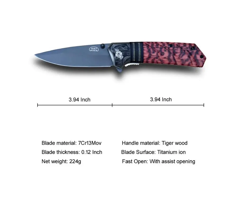 Складной нож охотничий карманный для выживания тактический 7CR13Mov стальная