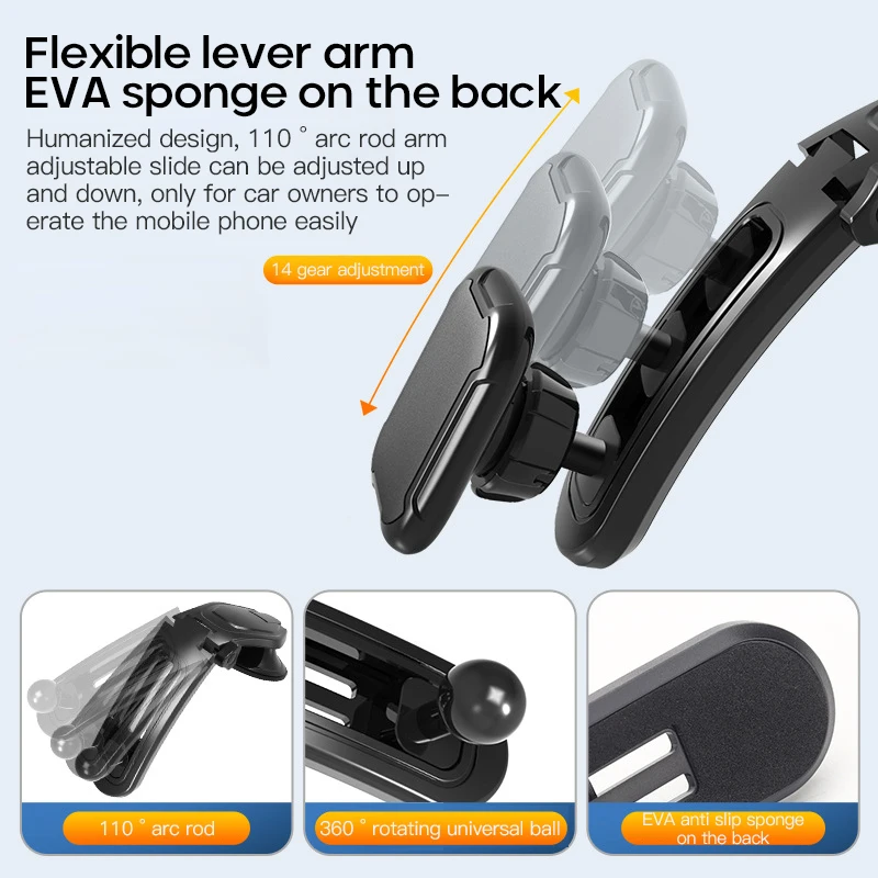 for iphone 12 11 7 8 samsung huawei 360 car phone holder samsung mobile cell phone support universal flexible mount stand free global shipping