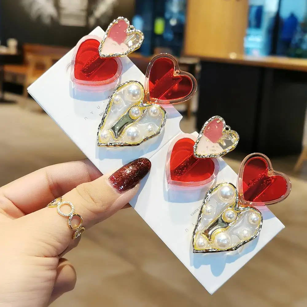 Новинка 2020 Женские винтажные геометрические заколки из сплава в форме сердца