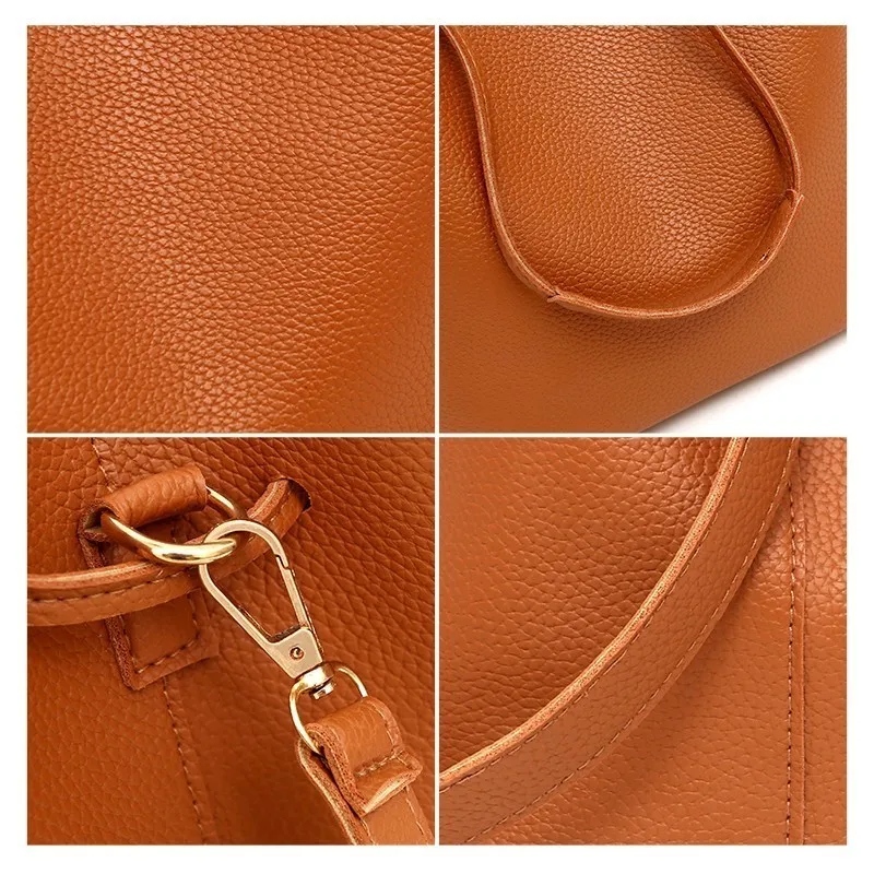 Модная женская сумка TTOU 4 шт./компл. качественные кожаные женские сумки через