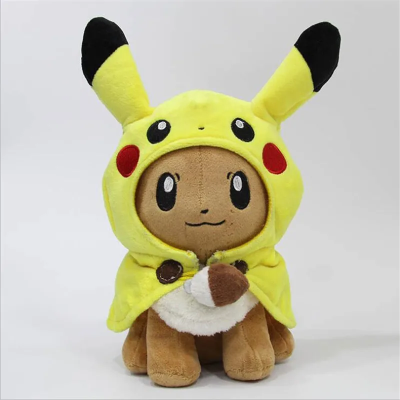 Плюшевая кукла Pokemon Pikachu Eevee игрушка 300 мм аниме тыкать монстр игра Пикачу косплей